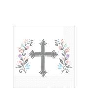 Silver Cross Holy Day Beverage Napkins, 5in, 36ct