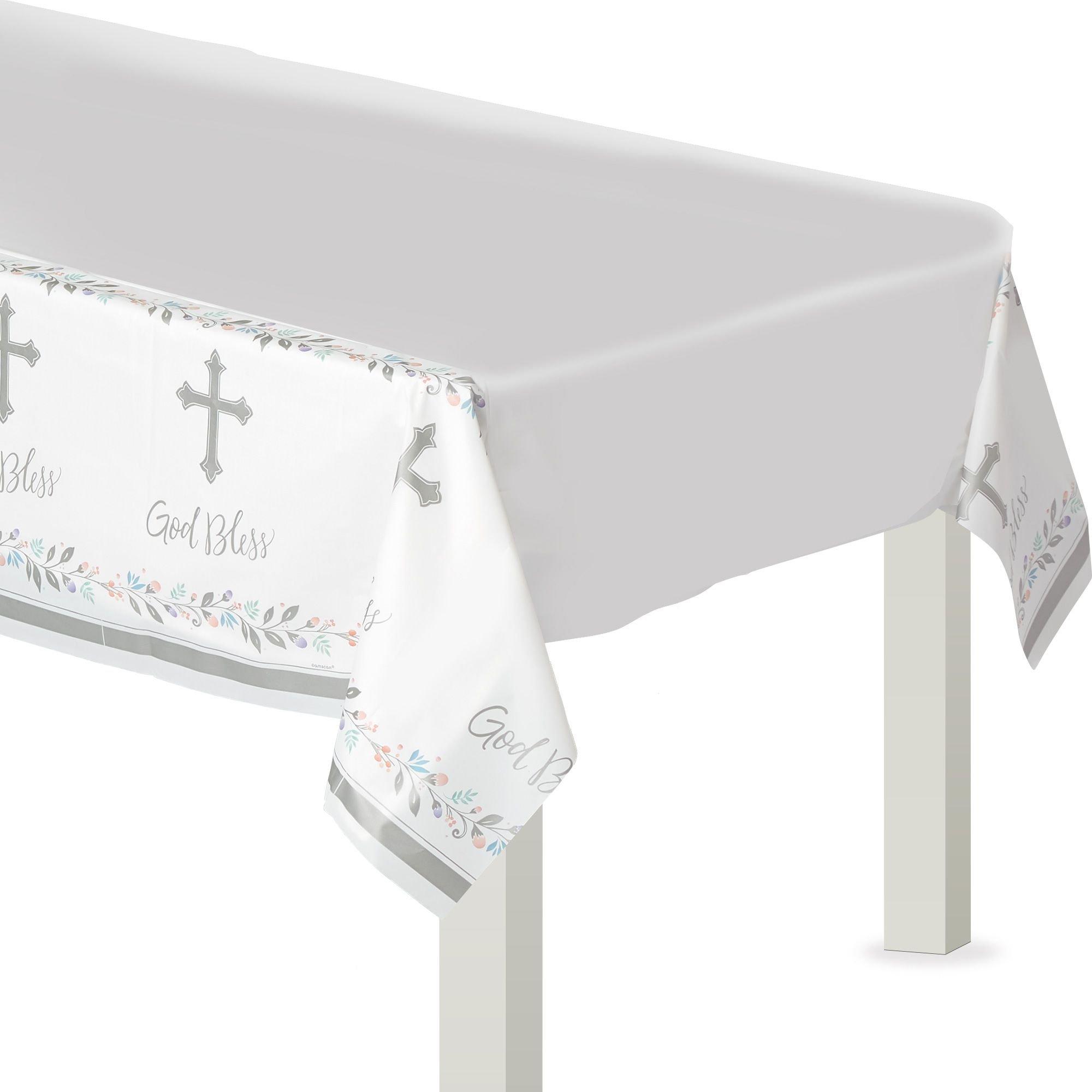God Bless Holy Day Plastic Table Cover
