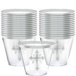 Silver Cross Holy Day Plastic Tumblers, 9oz, 30ct