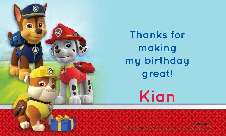 Custom PAW Patrol Thank You Notes