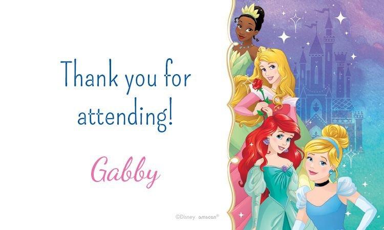 Custom Once Upon a Time Disney Princess Thank You Notes