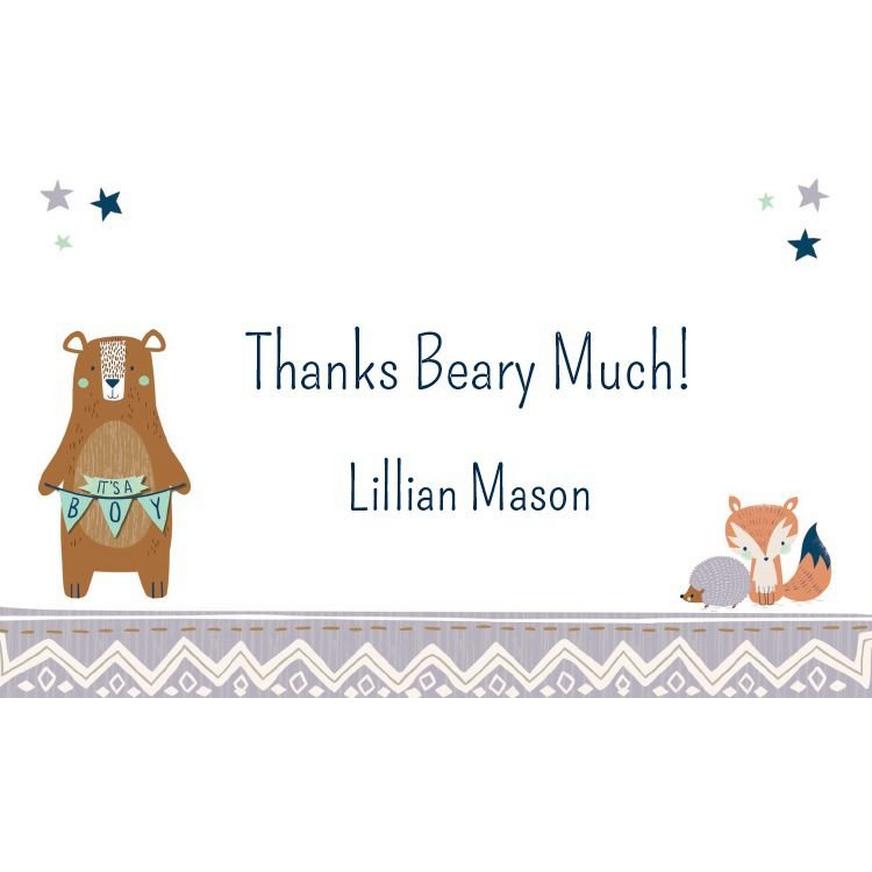 Custom Can Bearly Wait Thank You Notes