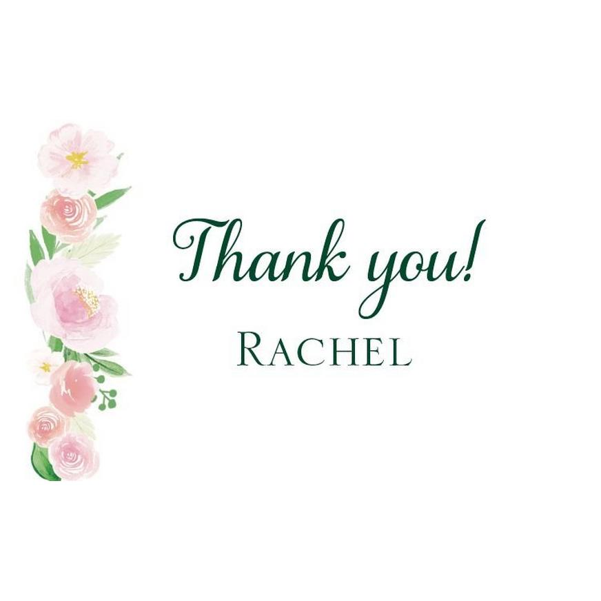 Custom Floral Baby Thank You Notes