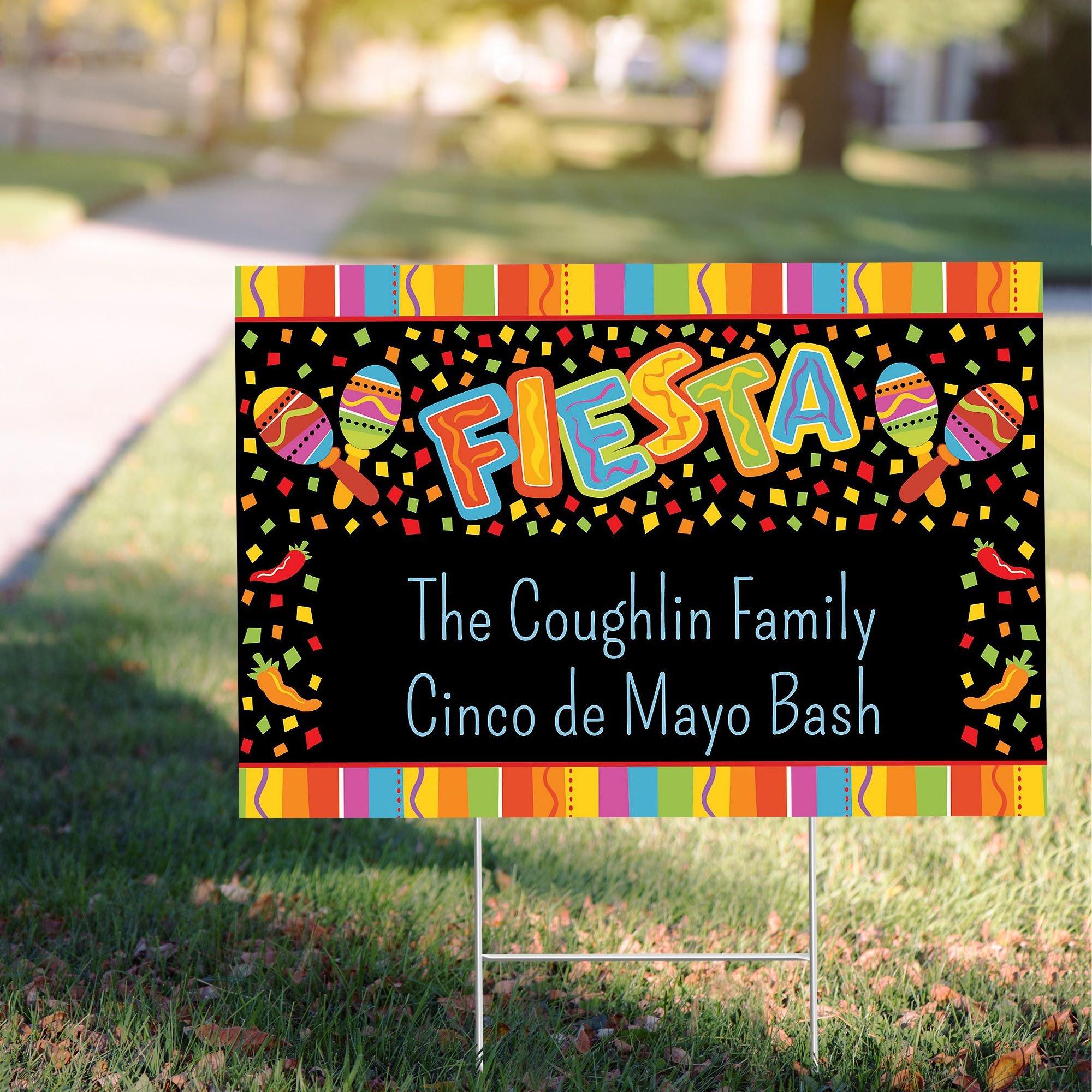 Custom Fiesta Fun Yard Sign Party City