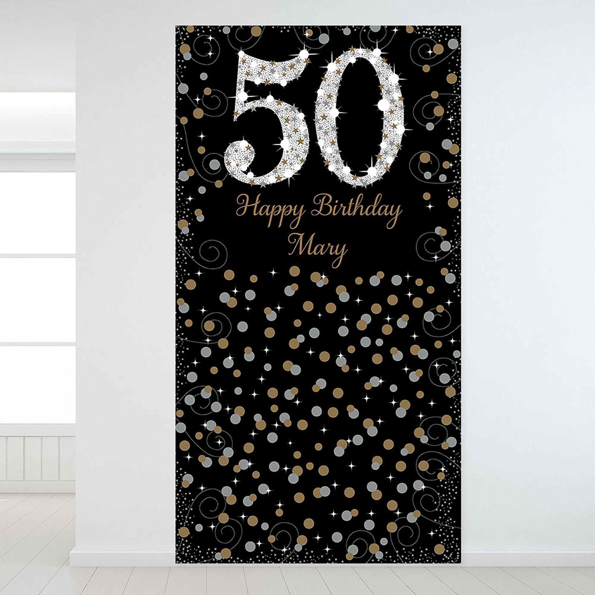 Custom Sparkling Celebration 50 Backdrop