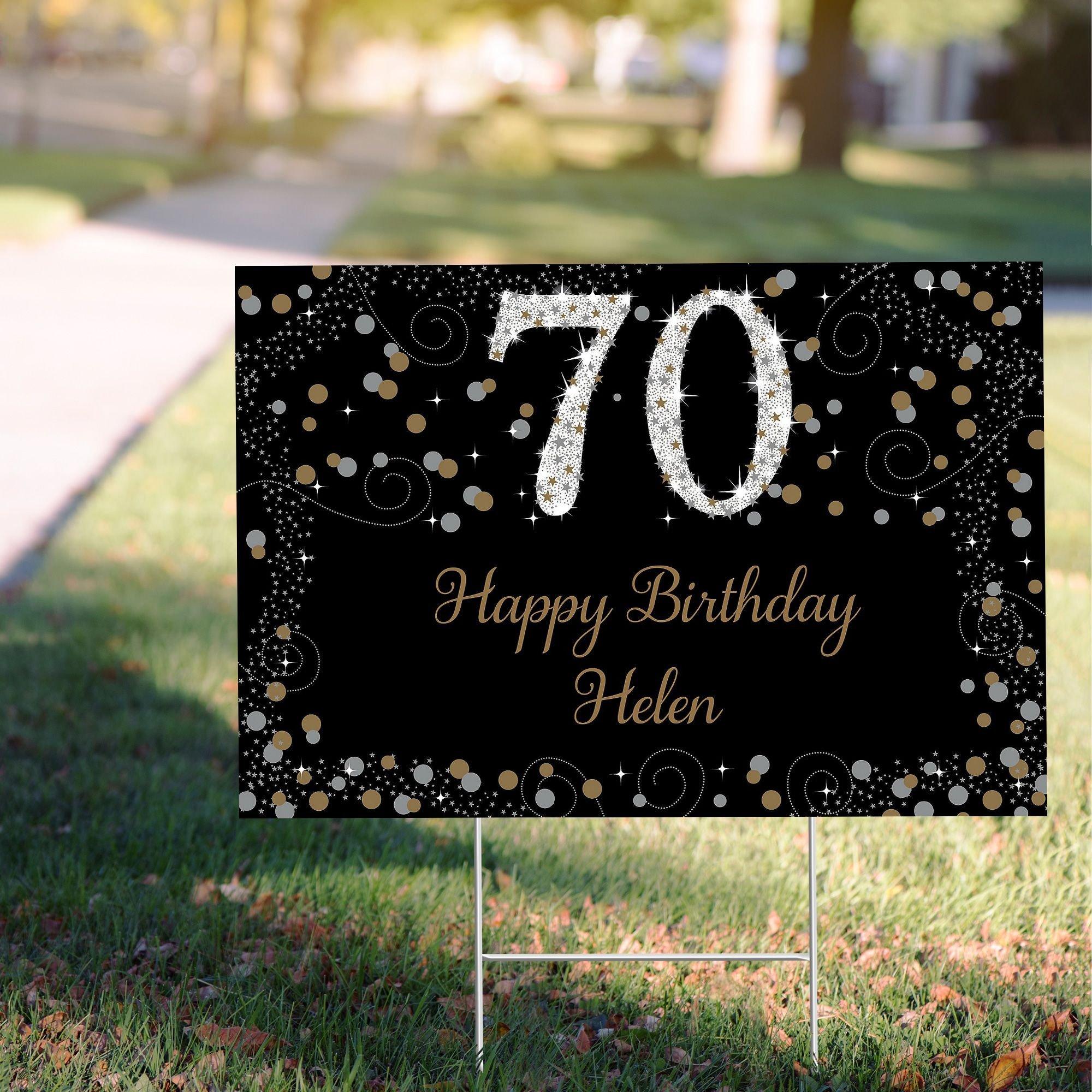 Custom Sparkling Celebration 70 Yard Sign