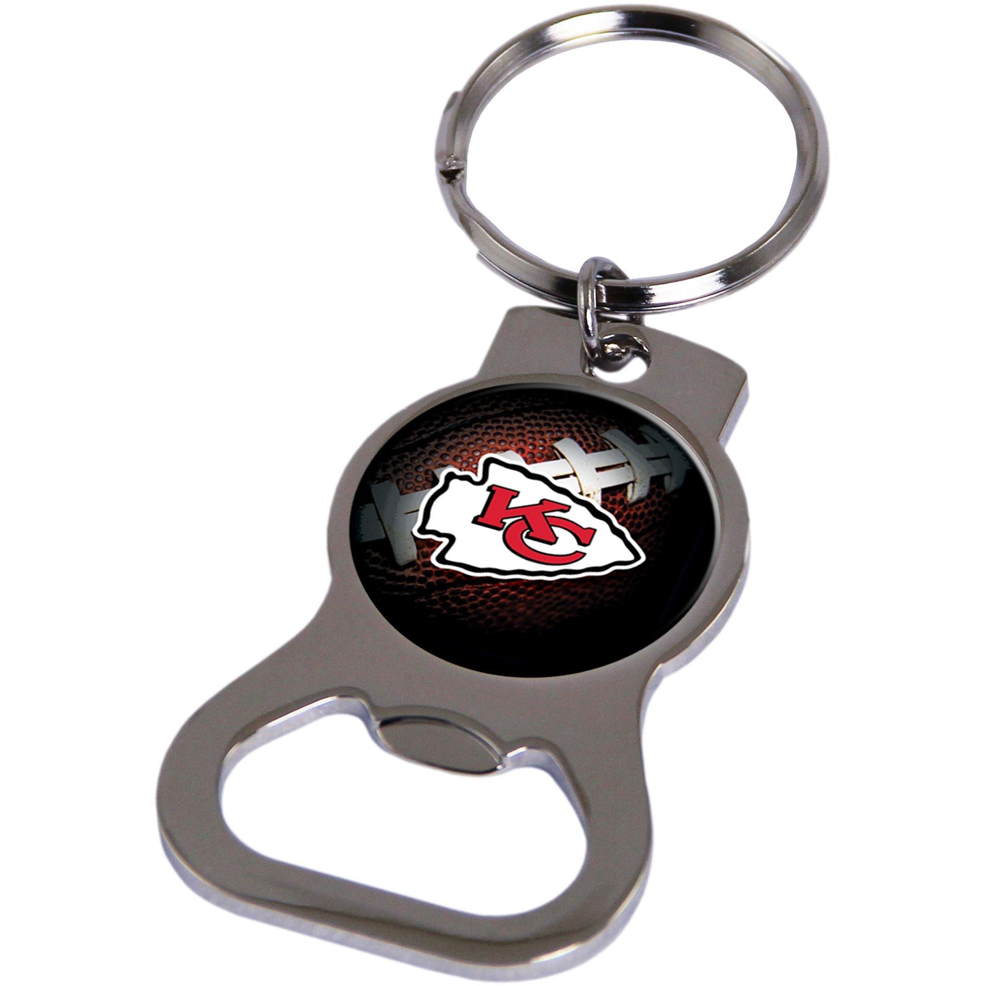 Kansas City Chiefs Bottle Opener Keychain 1 1/4in x 2 1/2in Party City