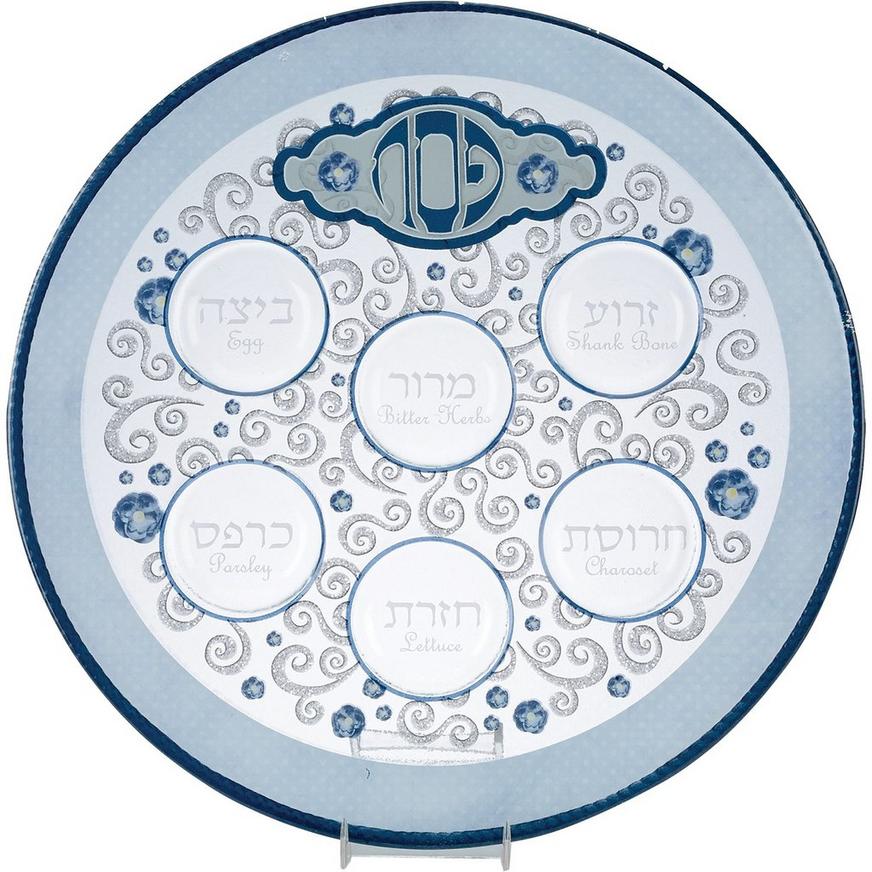 Elegant Glass Seder Plate