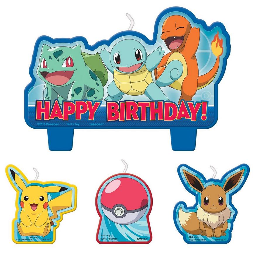 Classic Pokémon Birthday Candles, 4ct