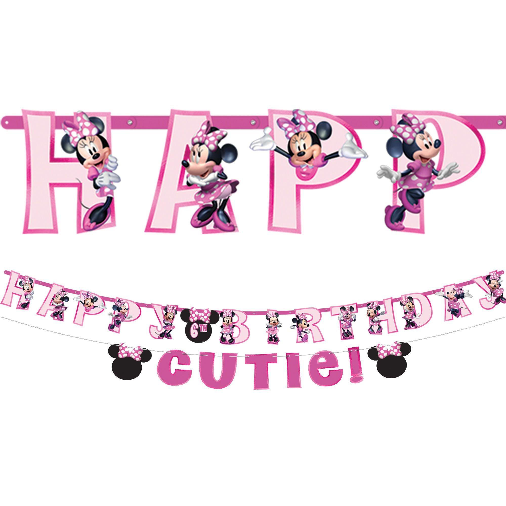 how to make a minnie mouse birthday banner