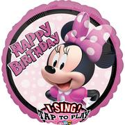 Minnie Mouse Happy Birthday Singing Balloon, 28in