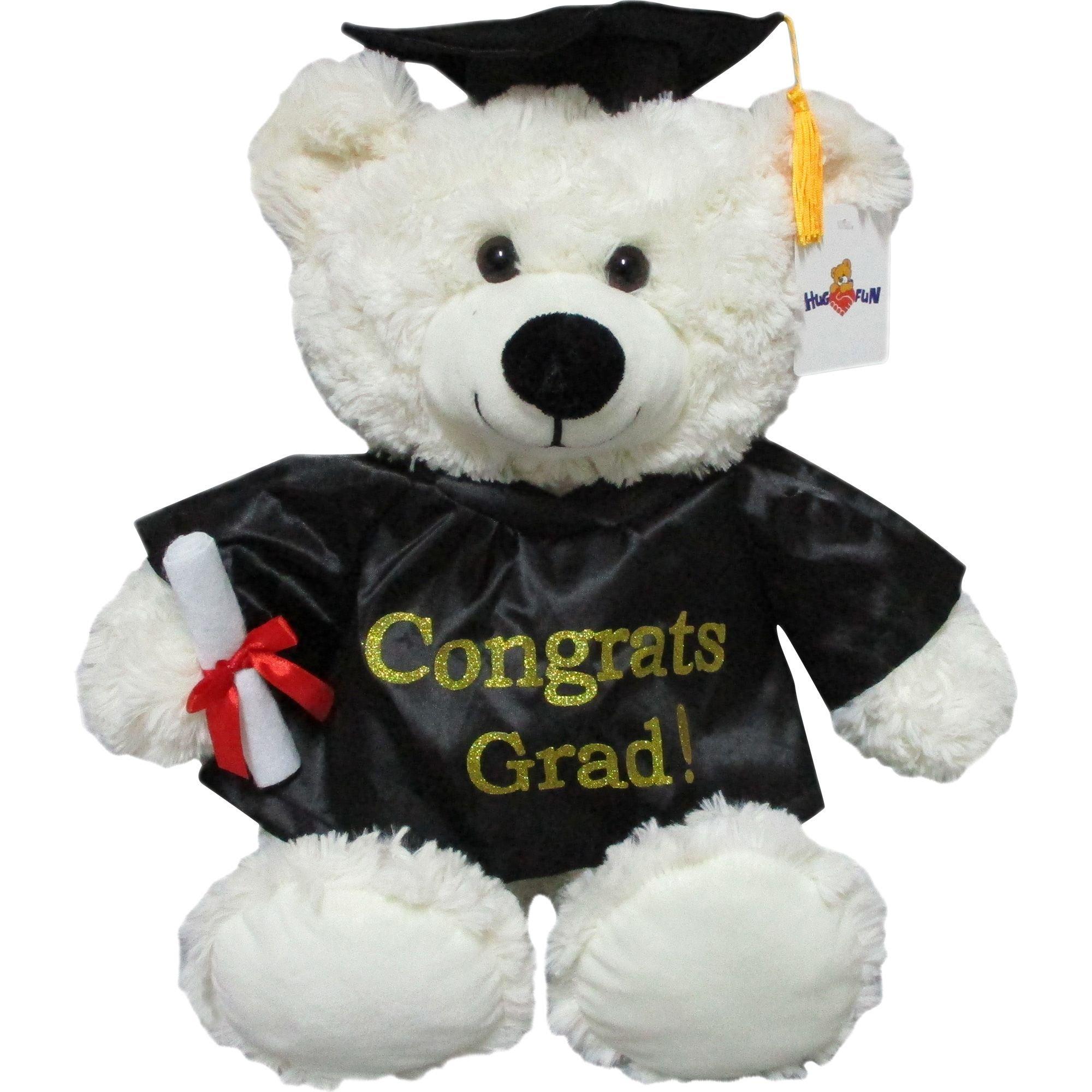 White Graduation Teddy Bear 20in 