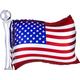 American Flag Satin Balloon, 27in x 22in