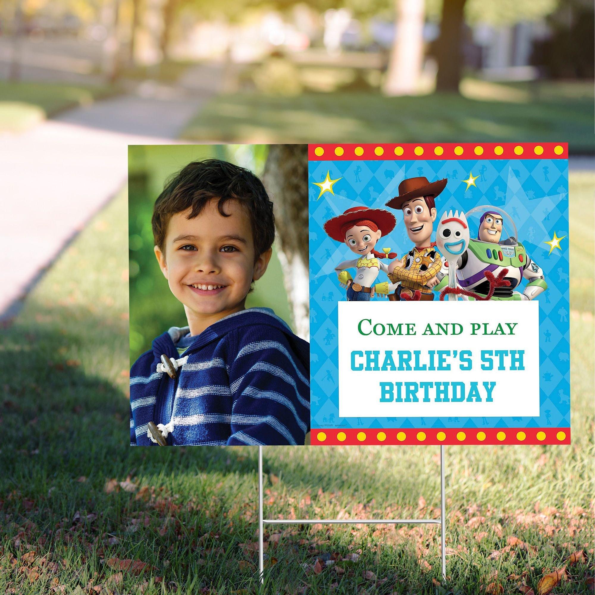 PartyCity Custom Toy Story 4 Photo Yard Sign Hamilton Place