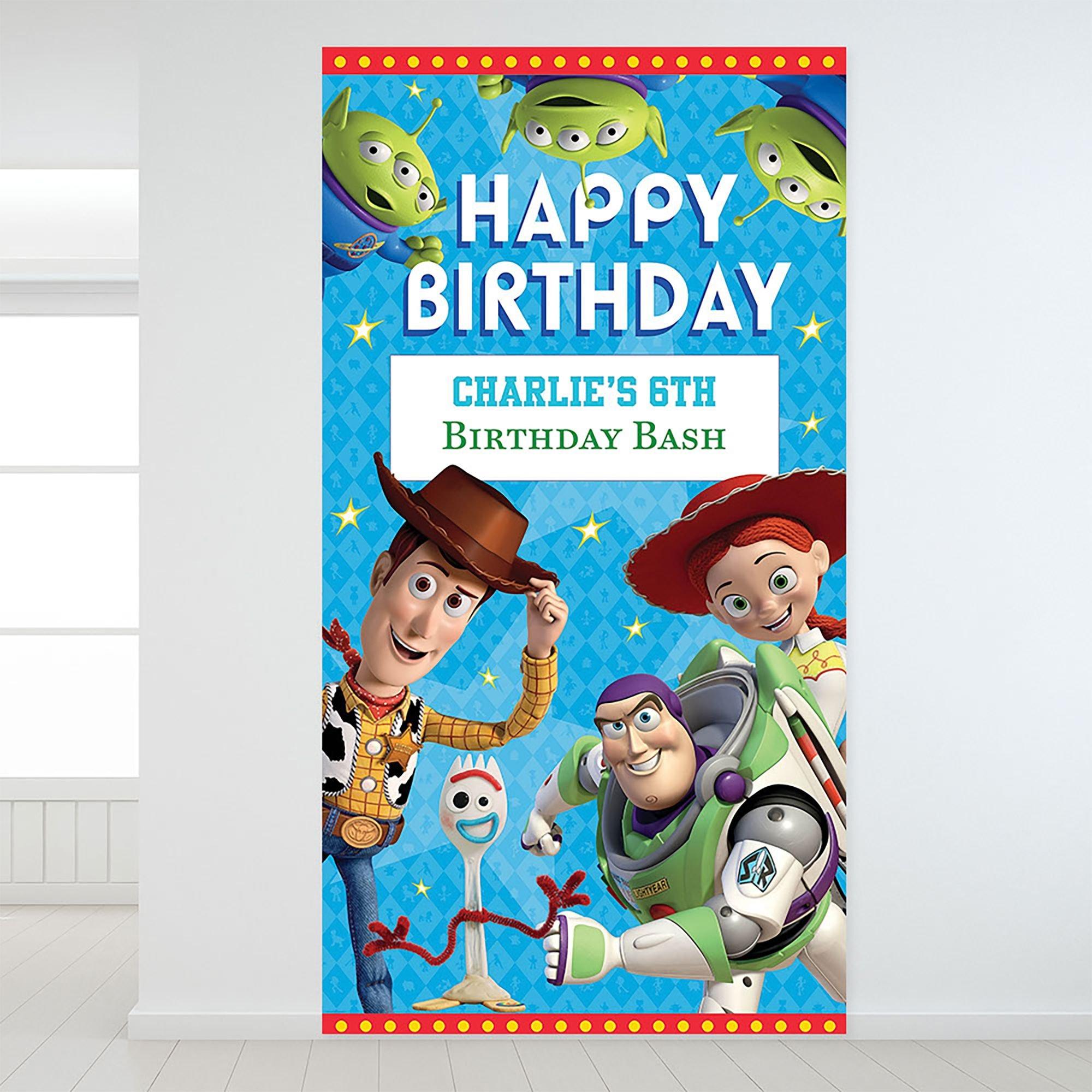 Presta atención a maíz Atlas Custom Toy Story 4 Backdrop | Party City