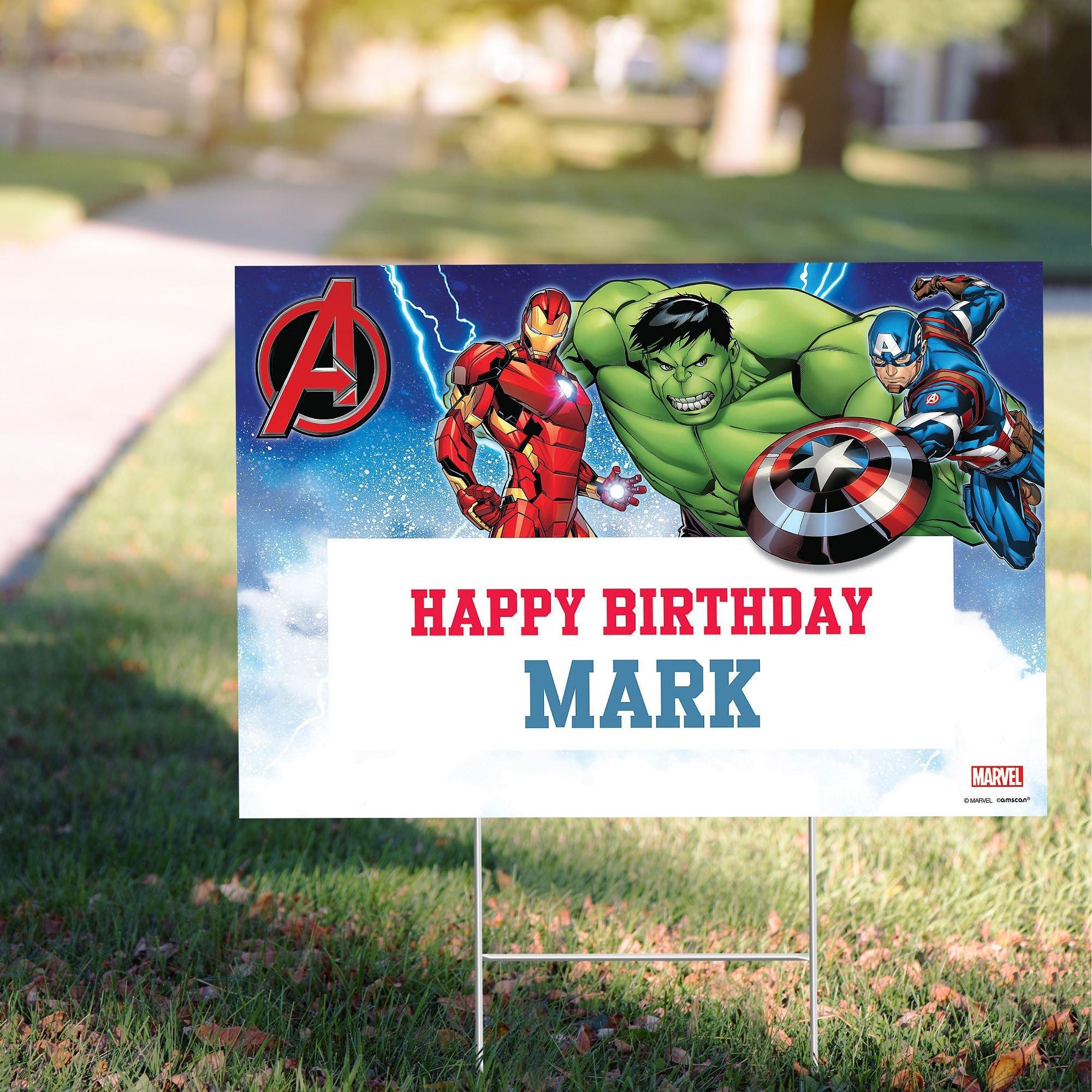 Avengers Happy Birthday Banner