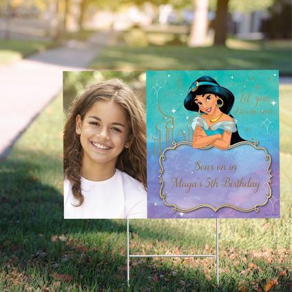 Custom Aladdin Jasmine Once Upon a Time Photo Yard Sign