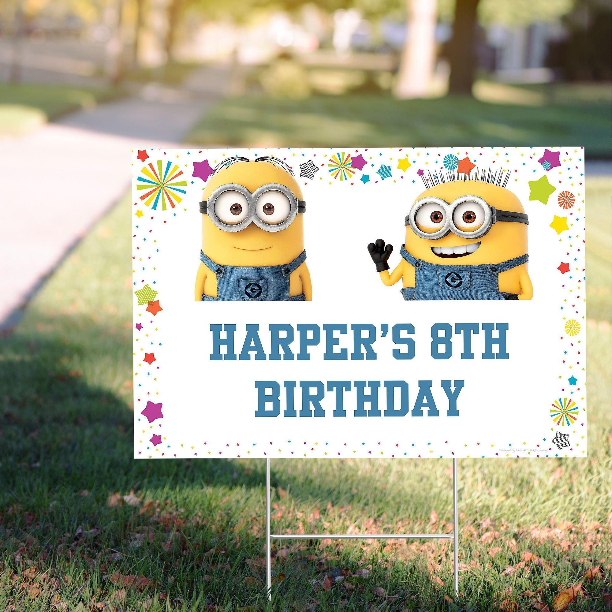 despicable me birthday banner