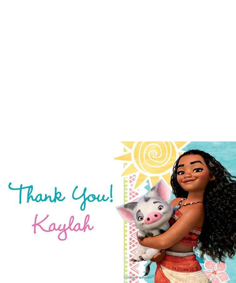PartyCity Custom Moana Thank You Notes | Hamilton Place