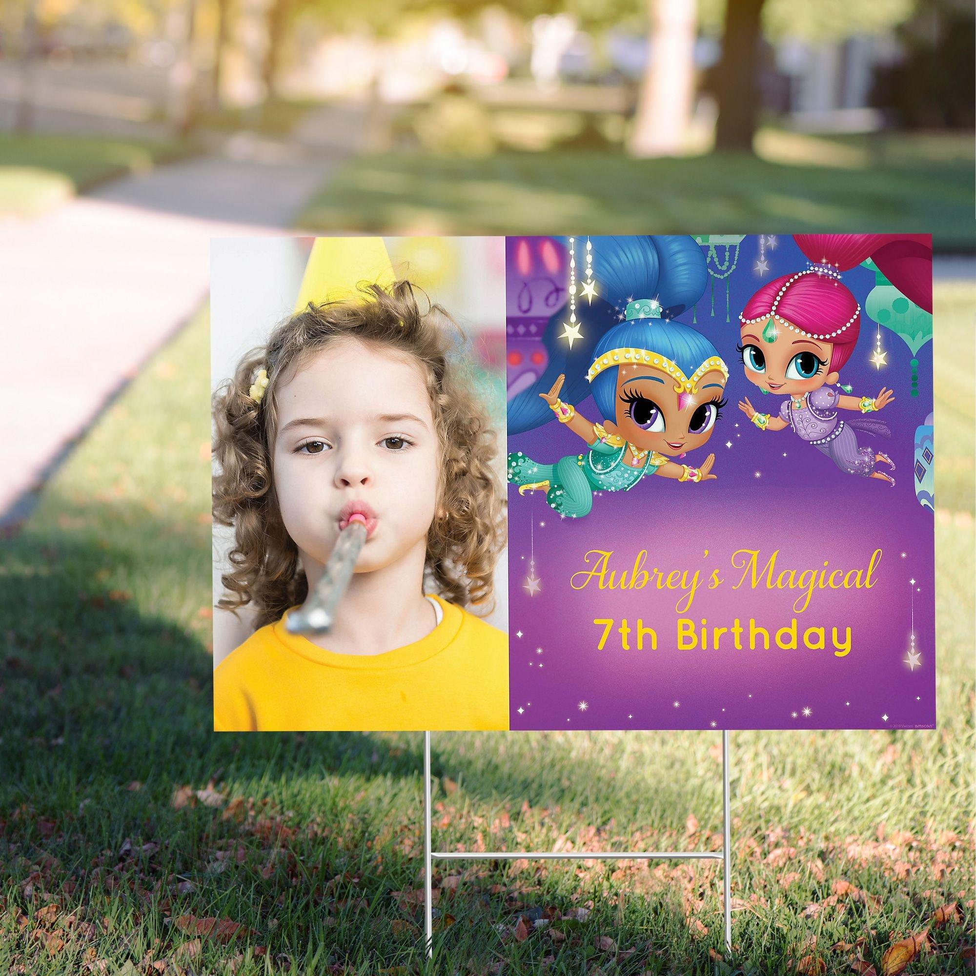 Custom Shimmer and Shine Photo Yard Sign | Party City
