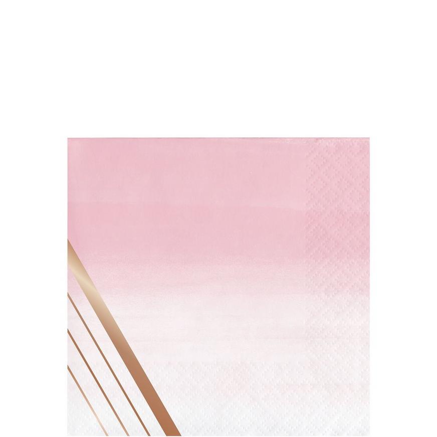 Rosé All Day Striped Beverage Napkins, 5in, 16ct