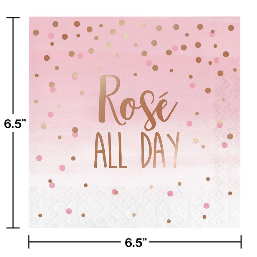 Rosé All Day Lunch Napkins, 6.5in, 16ct