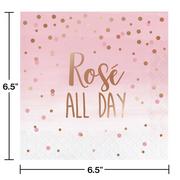 Rosé All Day Lunch Napkins, 6.5in, 16ct