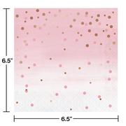 Rosé All Day Dots Paper Lunch Napkins, 6.5in, 16ct