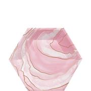 Rosé All Day Geode Paper Lunch Plates, 9.25in x 8in, 8ct