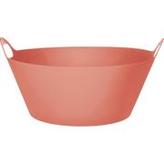 Bright Coral Plastic Party Tub, 8gal