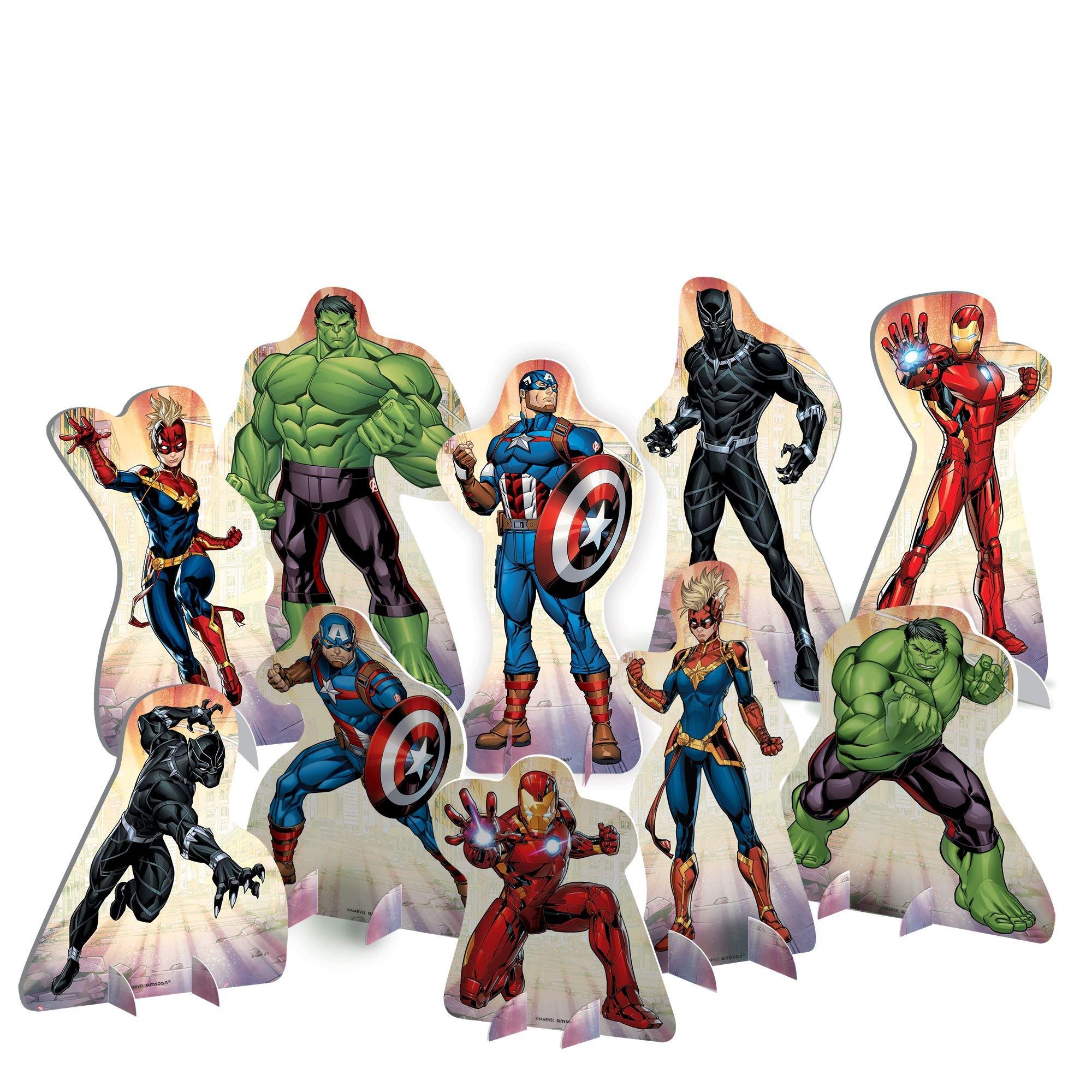 Exquisite Marvel Avengers Powers Unite Table Decoration - 5.16 to 14 Size  Range (1 Pack) - Bold, Colorful & Sturdy Paper Design - Perfect for