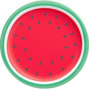 ~ Bitherday Party Supplies Summer Fruit WATERMELON CHECK SMALL PAPER PLATES 8 