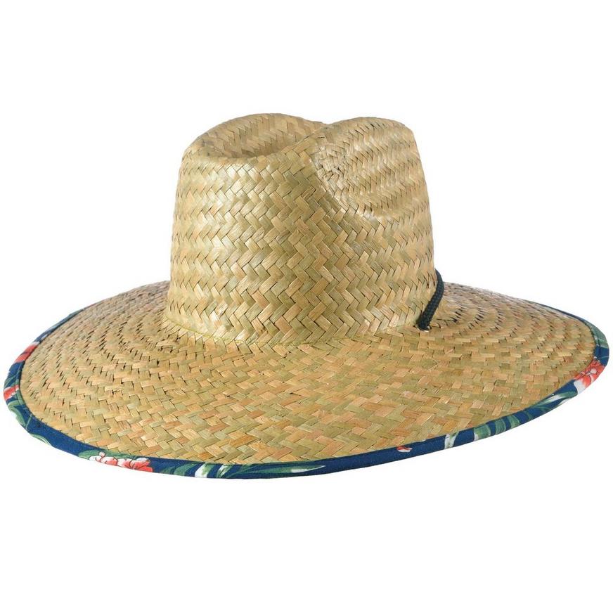 Tropical Surfer Straw Hat for Adults, One Size