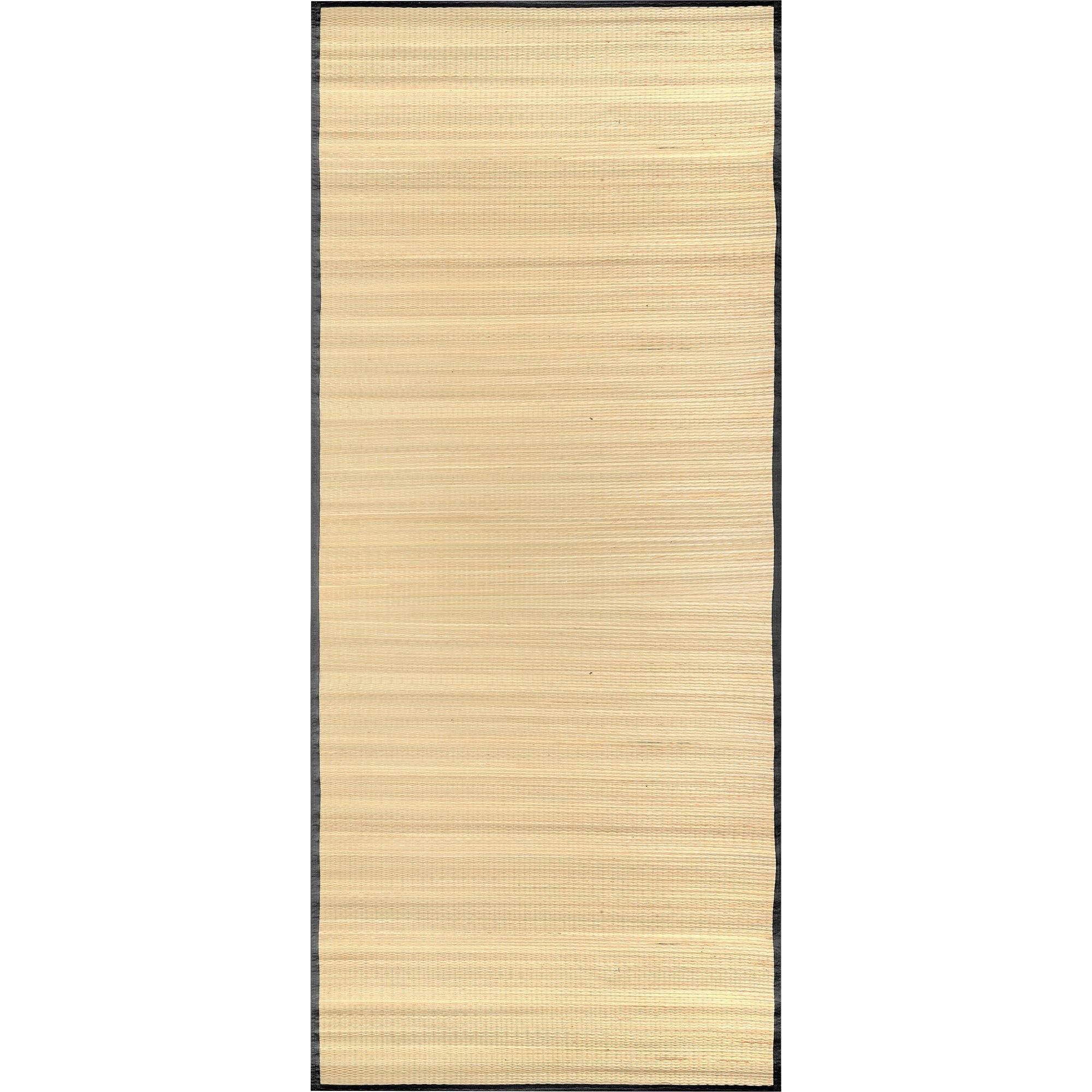 Black Straw Beach Mat, 2.25ft x 5.5ft Party City