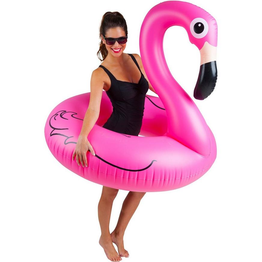 Pink Flamingo Pool Tube Float