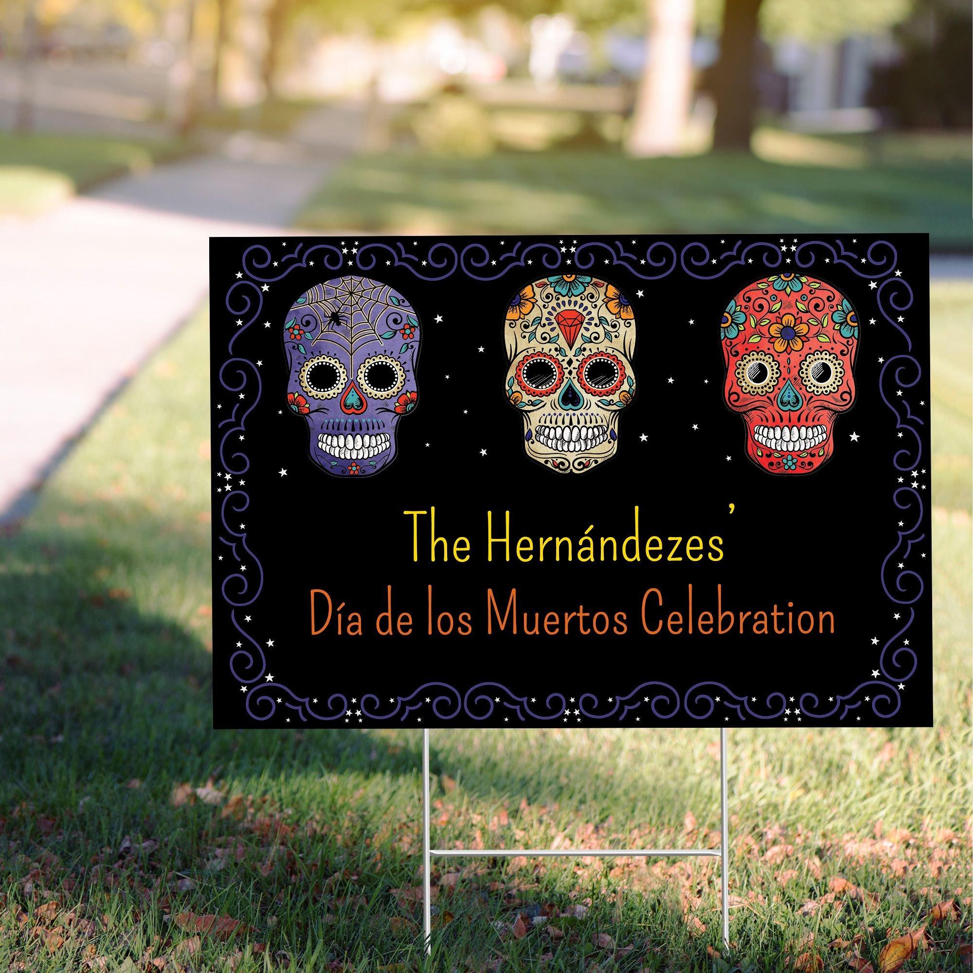 Custom Sugar Skull Yard Sign