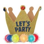Light-Up Glitter Let's Party Crown Headband