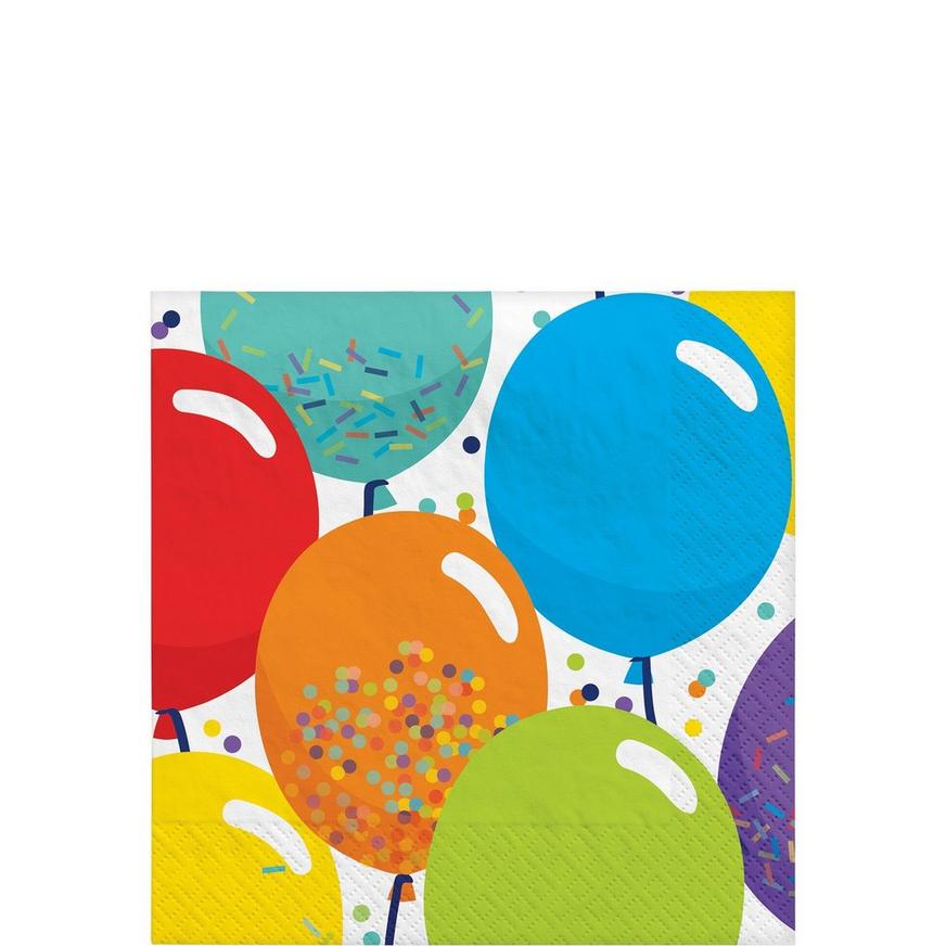 Balloon Birthday Celebration Beverage Napkins 125ct