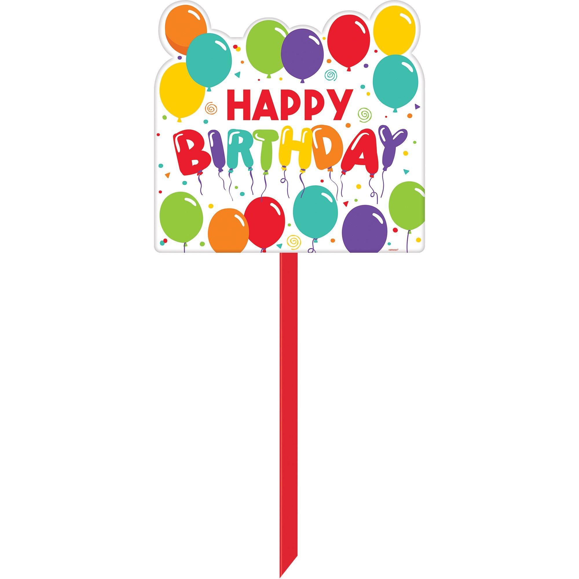 Balloon Birthday Celebration Yard Sign