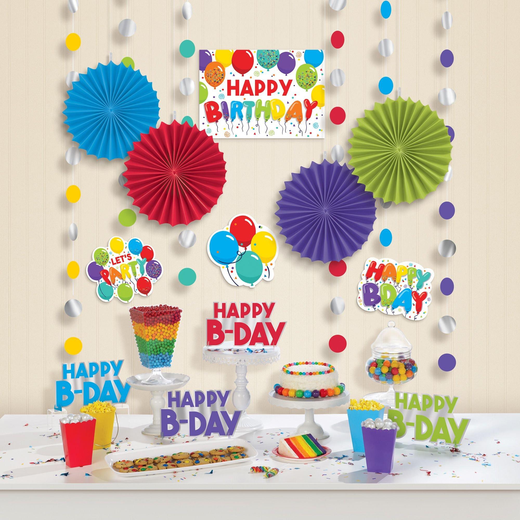 Birthday Balloons Room Decorating Kit 18ct