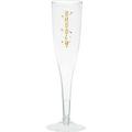 Metallic Gold Bubbly Plastic Champagne Flutes, 5.5oz, 8ct