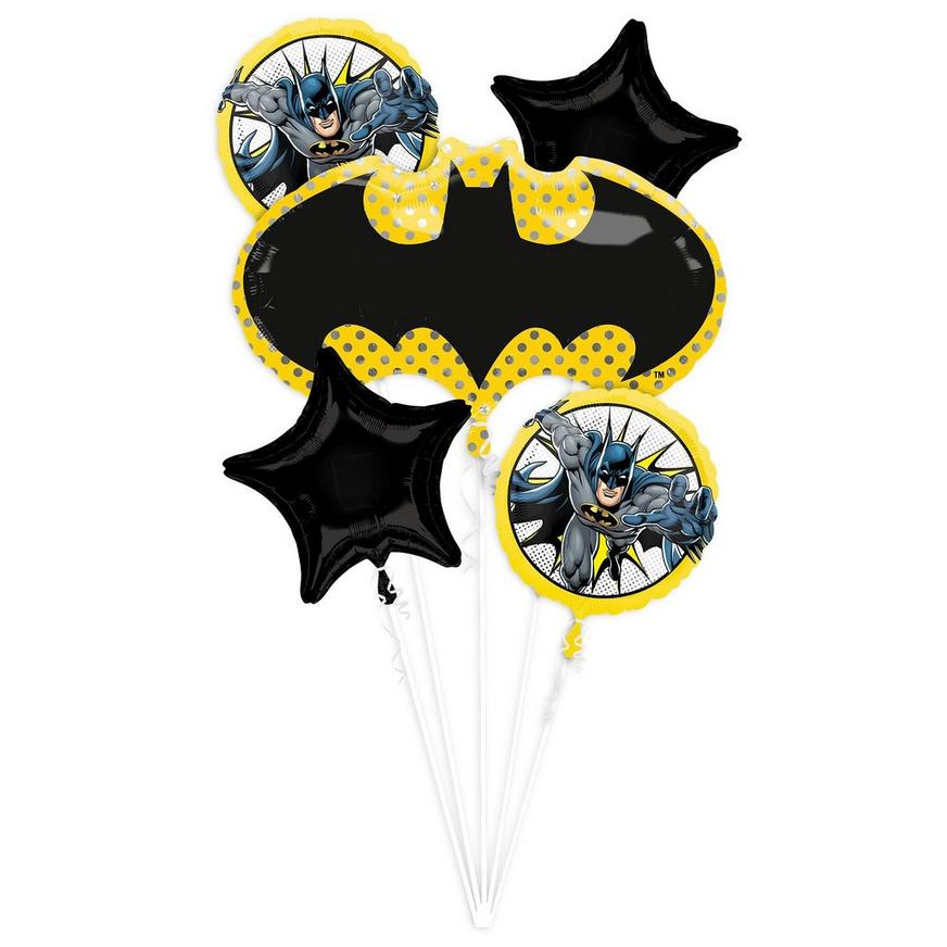 Batman Balloon Comics Bouquet 5pc