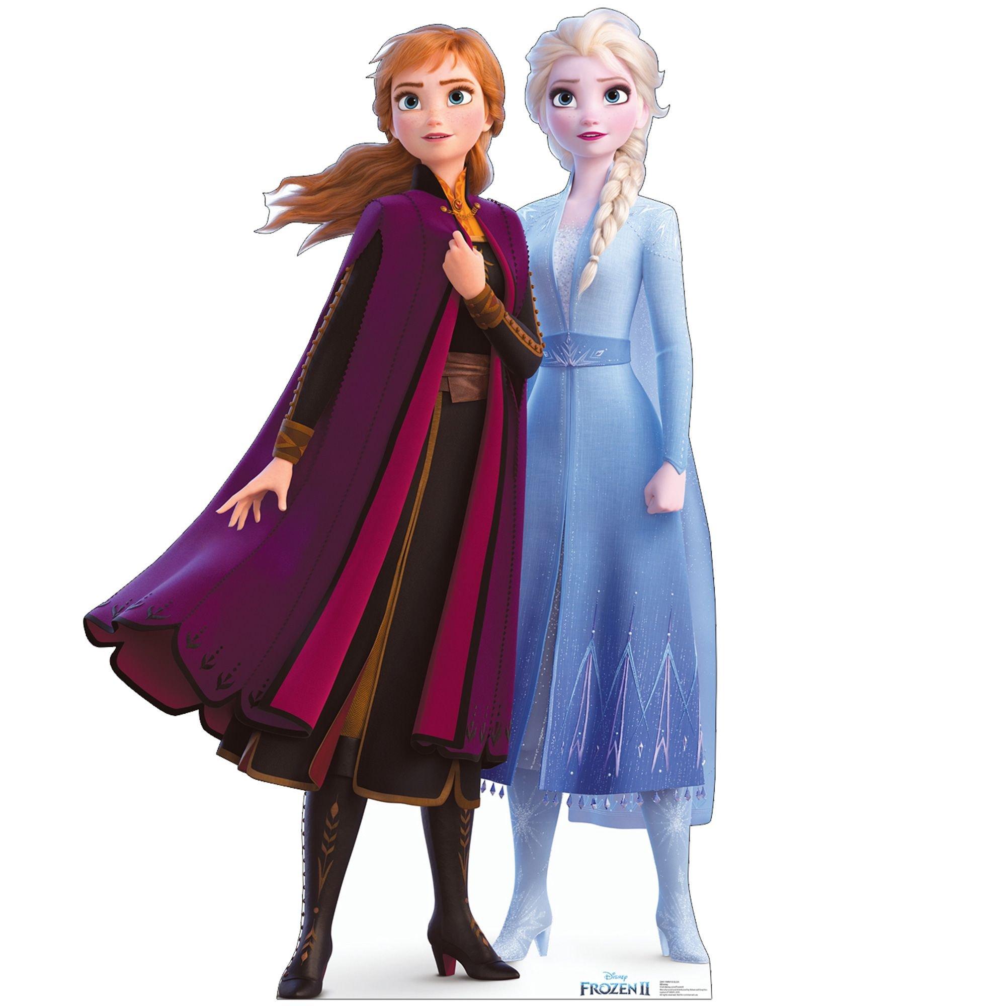 afgunst Ithaca Antipoison Anna & Elsa Life-Size Cardboard Cutout 45in x 70in - Frozen 2 | Party City