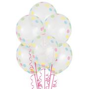6ct, Pretty Pastels Confetti Balloons