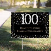 Custom Sparkling Celebration 100 Yard Sign