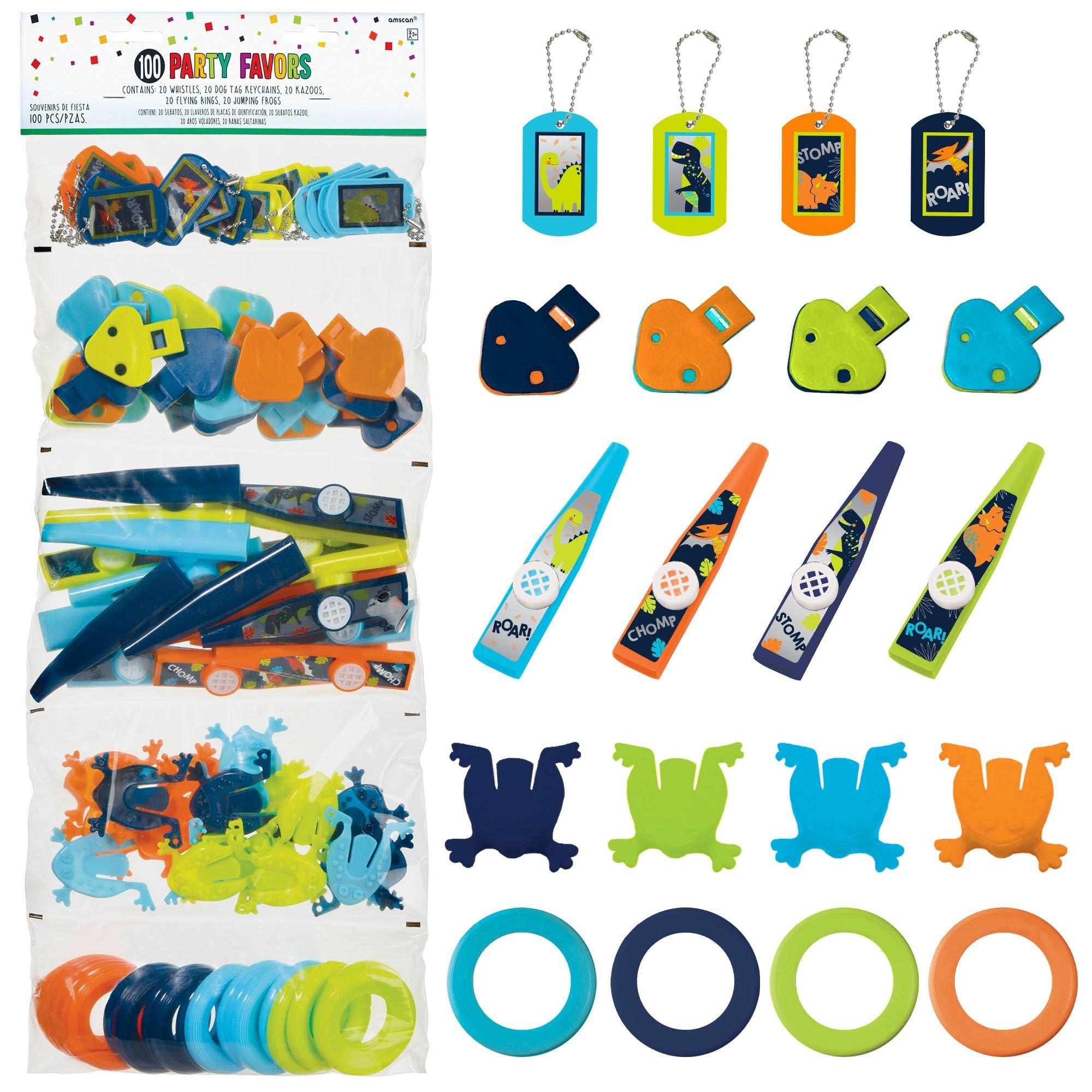 Dinosaur Kids Party Favor Bag DIY Keychain Kit Kids Birthday Dino