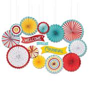Carnival Paper Fan Decorating Kit 15pc