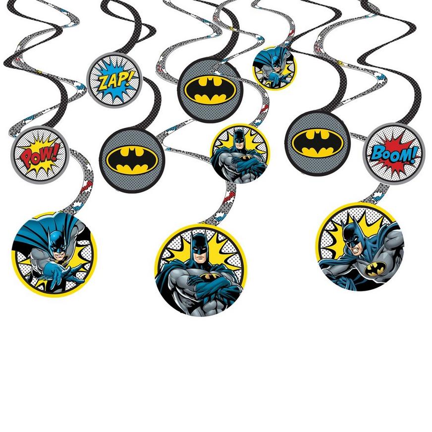 Justice League Heroes Unite Batman Swirl Decorations 12ct