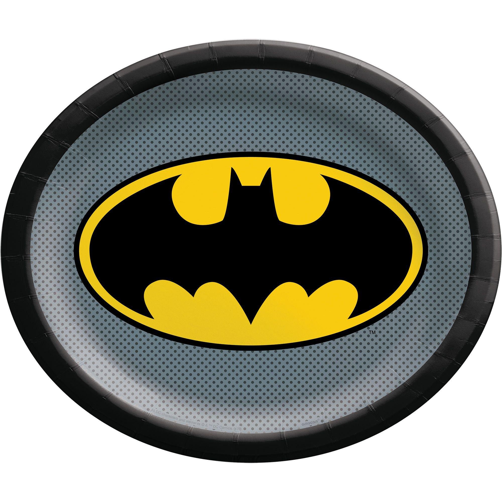 Justice League Heroes Unite Batman Oval Dinner Plates 8ct