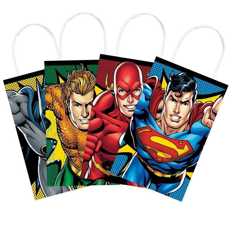 Justice League Heroes Unite Create Your Own Favor Bag Kit 8ct